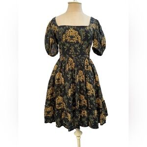 Agua Bendita Linen Pomelo Mini Dress Size Small